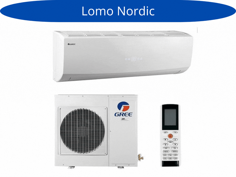 Gaisa kondicionieris/siltumsūknis Gree Lomo Nordic GWH12QCXB